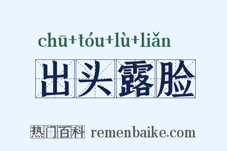 出头露脸是什么意思的图片